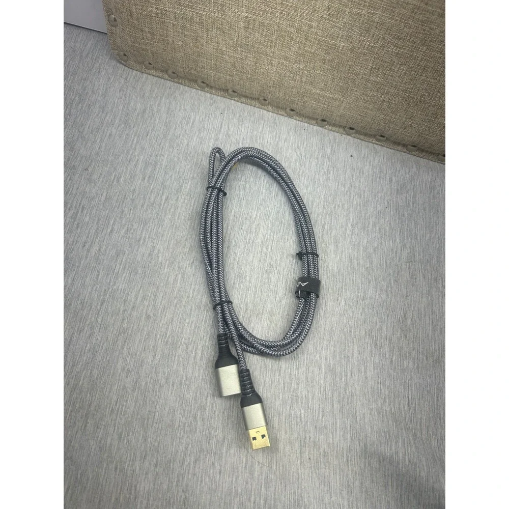 USB 3.0‎ Extension Cable Braided Nylon Male to Female Gray Aluminum Gold Plated